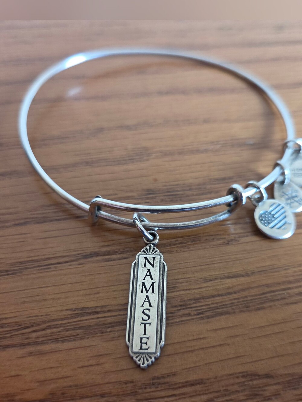 Alex and Ani "Namaste" Expandable Silver Bracelet Retired